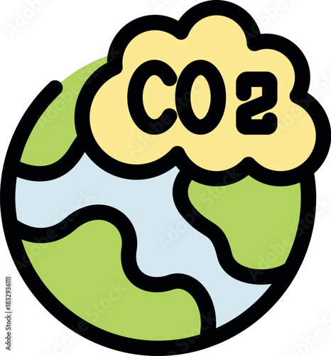 Carbon dioxide emissions are polluting planet earth, causing global warming and climate change
