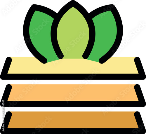 Green seedling growing from a seed starter made of compressed peat or coconut coir, ready to be transplanted