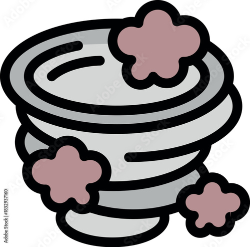 Destructive tornado swirling with debris and dust, creating a vortex of devastating force