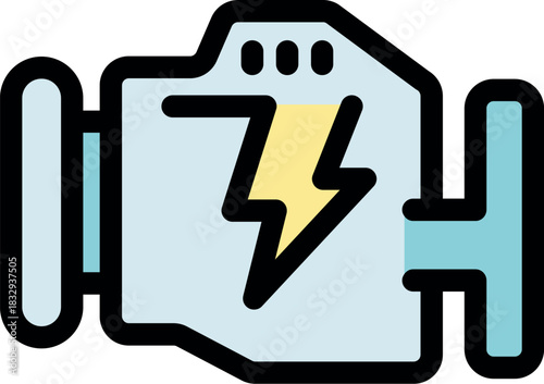 Electric engine icon promoting sustainable transportation and clean energy solutions
