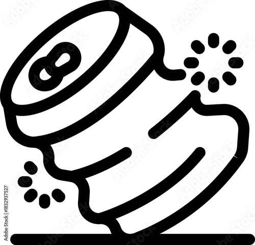 Sparkling crushed aluminum can representing recycling and environmental responsibility