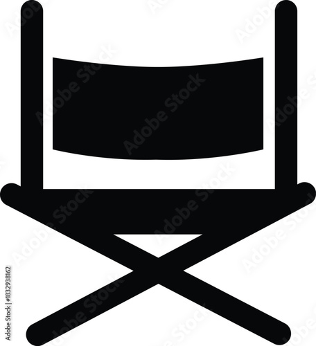 Furniture and chair icon of sofa, armchair, dining chair bar stool lounge seat, director chair table and seating symbols in solid and outline vector isolated on transparent background