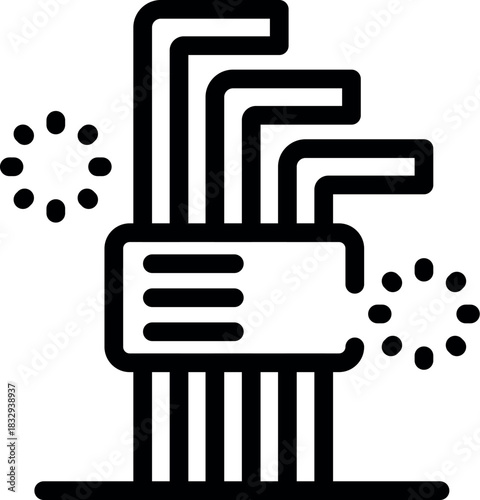 Allen key set simplifying furniture assembly and repair, providing essential tools for home improvement and diy projects