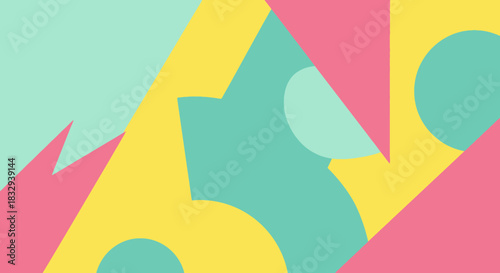 Abstract geometric background with colorful shapes and modern design.