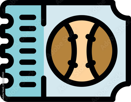 Baseball ticket granting access to a baseball game, symbolizing sports, entertainment, and leisure activities