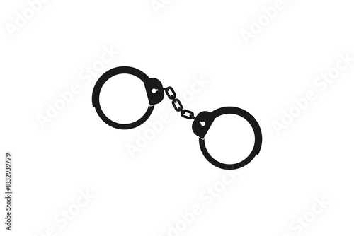 police handcuffs icon vector design