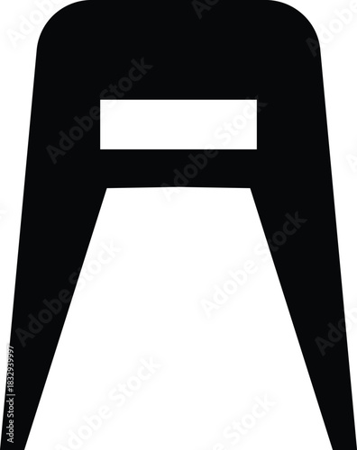 Furniture and chair icon of sofa, armchair, dining chair bar stool lounge seat, director chair table and seating symbols in solid and outline vector isolated on transparent background