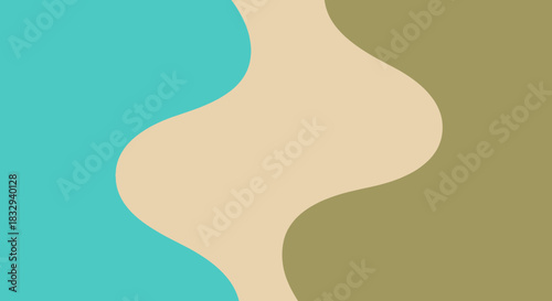 Abstract Wavy Background with Contrasting Colors and Smooth Curves.