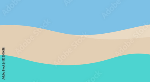 Beach scene with sky sand and water.