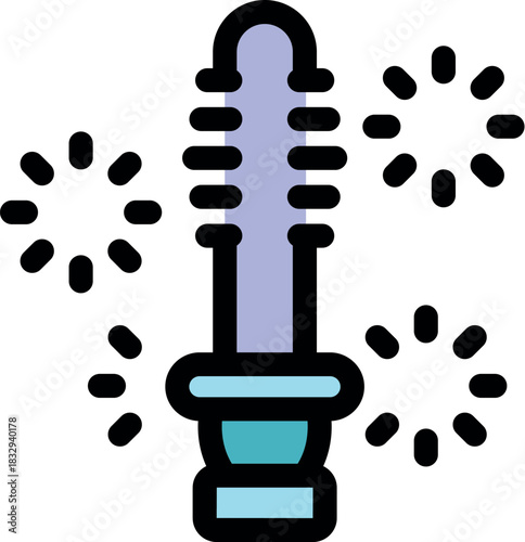 Vibrating intimate product surrounded by fireworks, symbolizing celebration and pleasure