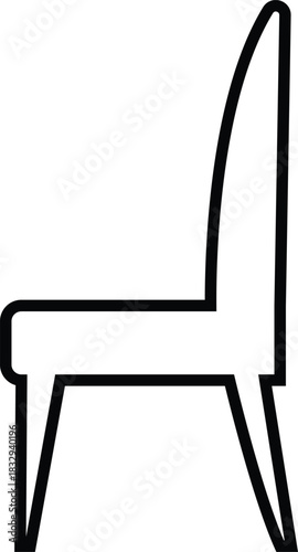 Furniture and chair icon of sofa, armchair, dining chair   bar stool lounge seat, director chair table and seating symbols in solid and outline vector isolated on transparent background