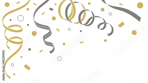 Celebratory confetti and streamers for festive events