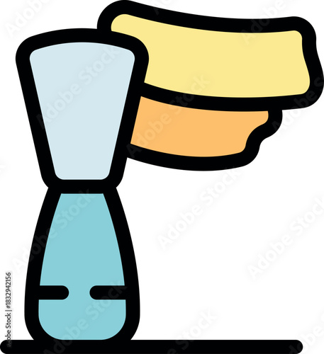 Shaving brush applying shaving cream, preparing for a close and comfortable shave