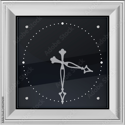 Decorative wall clock showing time past twenty