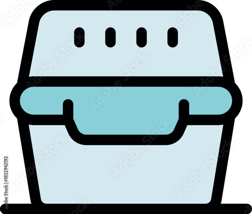 Lunch box with closed lid, ideal for storing food and keeping it fresh