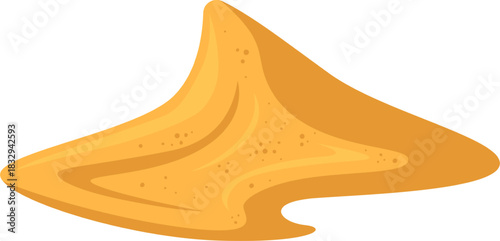 Desert sand dune minimal flat vector illustration