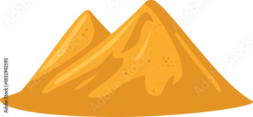 Desert sand dunes forming a simple landscape