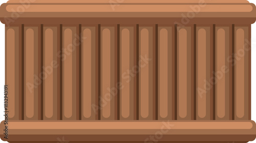 Wooden fence barrier protecting home property boundary