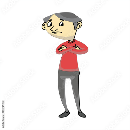 Confident car wash worker standing with arms crossed. Concept of professional service and reliability