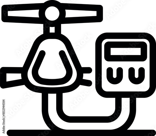 Oxygen mask connected to a ventilator machine ensuring proper ventilation for patients in respiratory distress