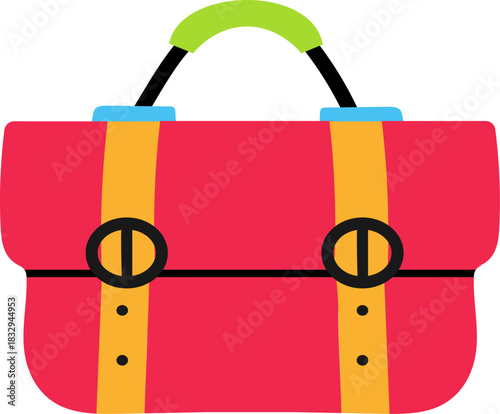 Red school satchel bag for school supplies