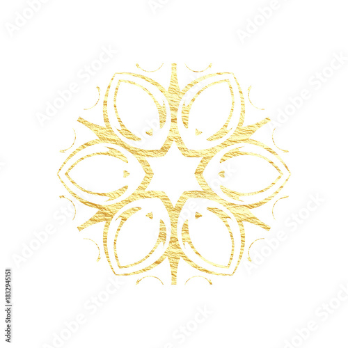 Elegant golden design on a soft isolated background