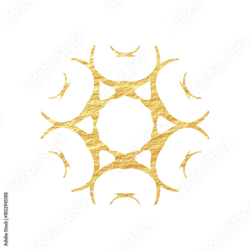 Golden design on isolated background for decor
