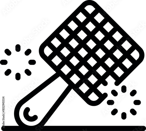 Swatter hitting insects, mosquito and flies killing tool, pest control equipment for home and garden