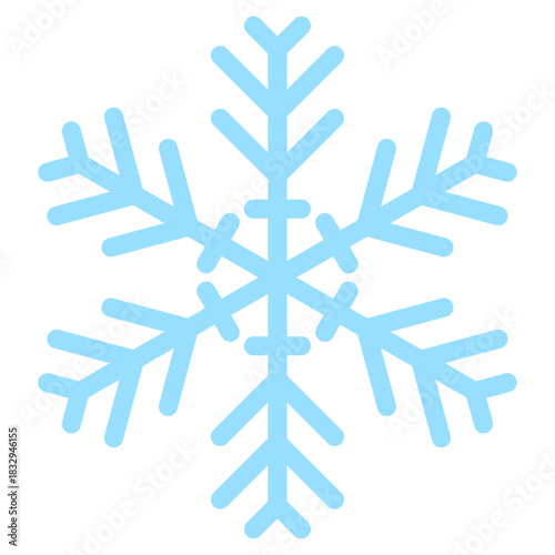 Snowflake on a transparent background. Vector illustration