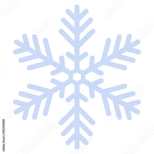 Snowflake on a transparent background. Vector illustration