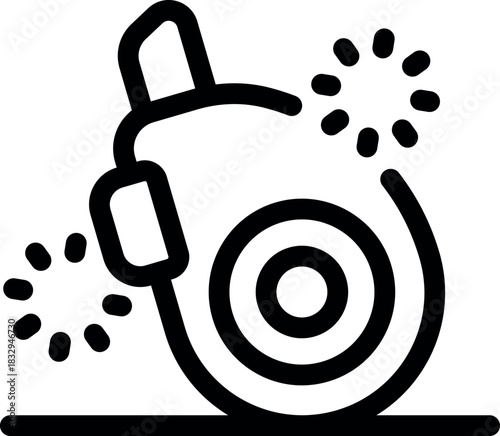 Innovative personal transportation device, a monowheel emitting sparks while moving, showcasing advanced technology and urban mobility