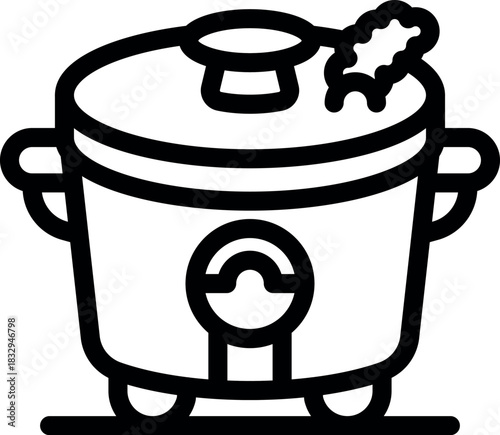 Electric rice cooker steaming freshly cooked rice, perfect for a quick and easy meal