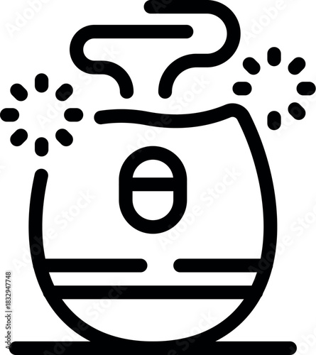 Modern aroma diffuser spreading fragrance and promoting a sense of sparkling cleanliness, enhancing the atmosphere