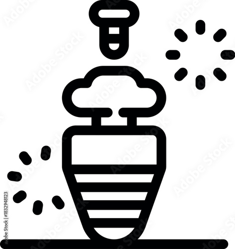 Geothermal power plant extracting renewable energy from underground heat source, symbolizing sustainable power generation