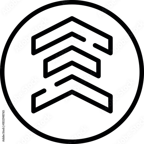 Three upward pointing arrows symbolize growth, progress, and positive movement toward a goal