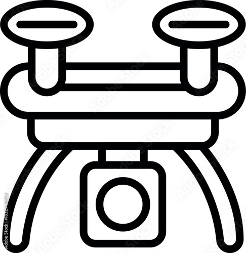 Drone hovering and recording, showcasing modern technology and aerial capabilities