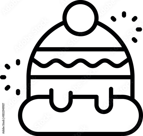 Knitted winter hat providing warmth and comfort during cold weather