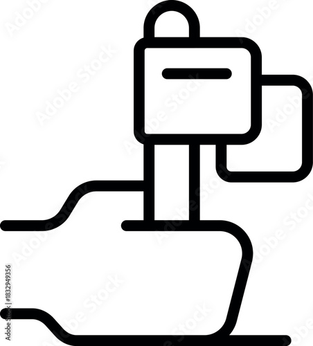 Water pump extracting liquid from the ground, representing an irrigation system for agriculture and farming