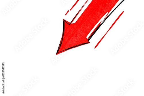 Bold red arrow pointing down with dynamic lines, indicating trend direction or urgent message, perfect for marketing promotions or website callouts Free Download Bold red arrow pointing down with dynamic lines, indicating trend direction or urgent message, perfect for marketing promotions or website callouts - GFXLoad