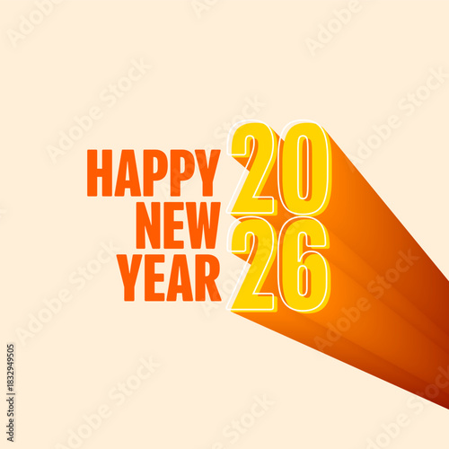 2026 Happy New Year design vector. trendy unique new year 2026 logo. New Year 2026 poster design. 2026 logo for business, education, economy world. 2026 logo for calendar. Happy new year wish.