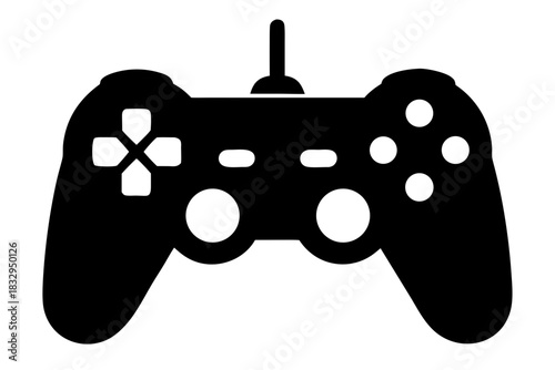 Game controller black icon, joystick /Gamepad  silhouette art
