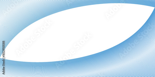 Abstract blue wave lines pattern on white background with space for your text