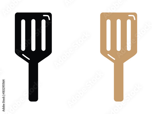 Cooking Spatula Vector Icons Kitchen Utensil Set. Simple Kitchen Tool Icon