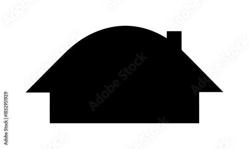 Simple home icon perfect for real estate, construction, or housing design projects