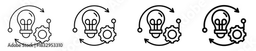 Innovation Cycle  Icon Set Different Style Collection