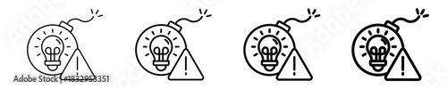 Disruptive Idea  Icon Set Different Style Collection