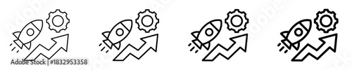Tech Accelerator  Icon Set Different Style Collection