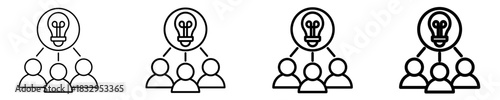 Idea Collaboration  Icon Set Different Style Collection