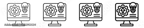 Technology Upgrade  Icon Set Different Style Collection