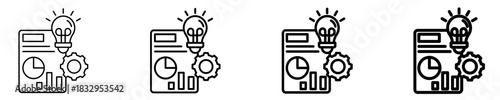 Innovation Report  Icon Set Different Style Collection